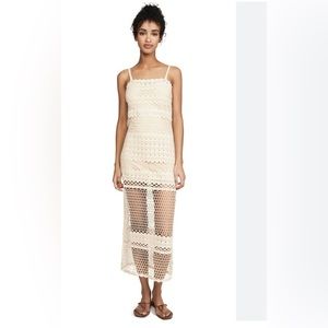 Suboo crochet midi dress in cream